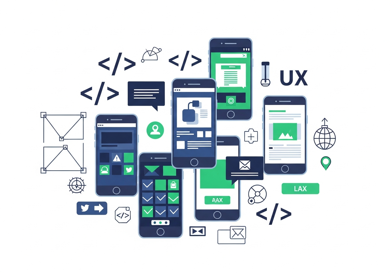 Mobile App Development Illustration